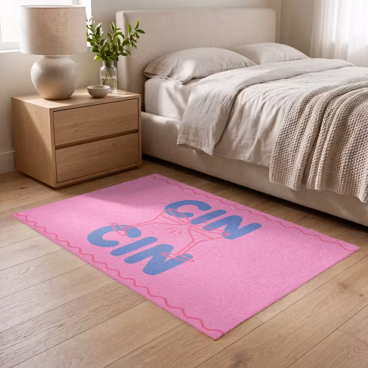 Vloerkleed - Drank - Glazen - Proost - Modern - Roze — 5