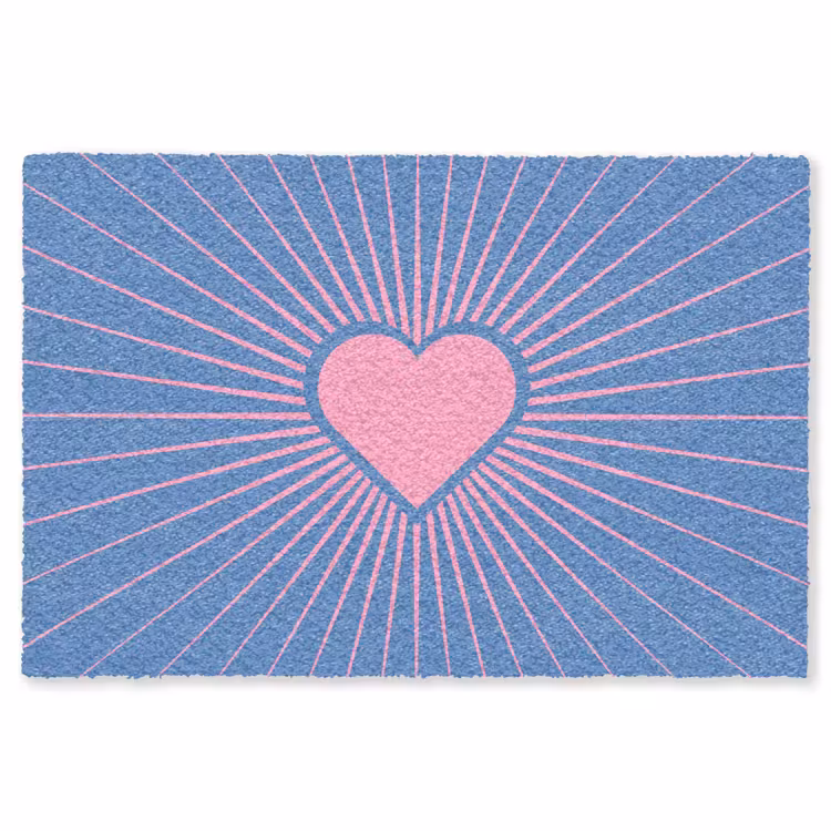 Vloerkleed - Hart - Stralen - Liefde - Modern - Roze — 1