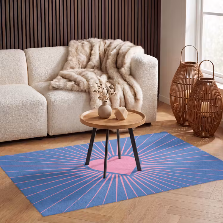 Vloerkleed - Hart - Stralen - Liefde - Modern - Roze — 3