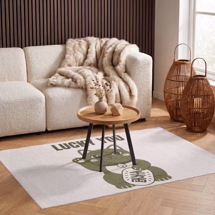 Vloerkleed - Kat - Geluk - Dieren - Modern - Groen — 3