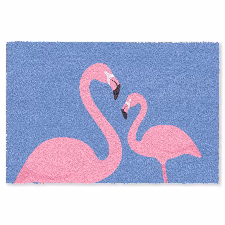 Vloerkleed - Vogel - Paar - Dieren - Modern - Roze — 1