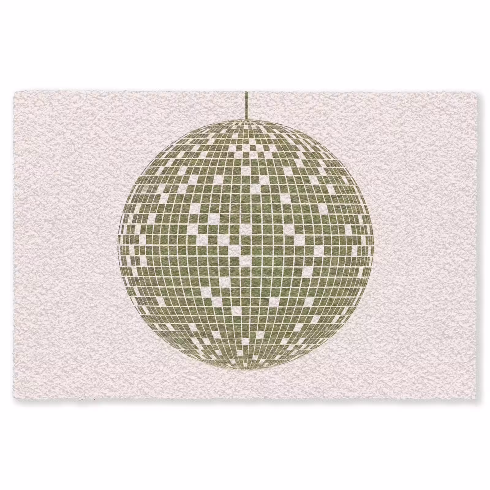 Vloerkleed - Disco - Bal - Groen - Abstract - Modern — 1