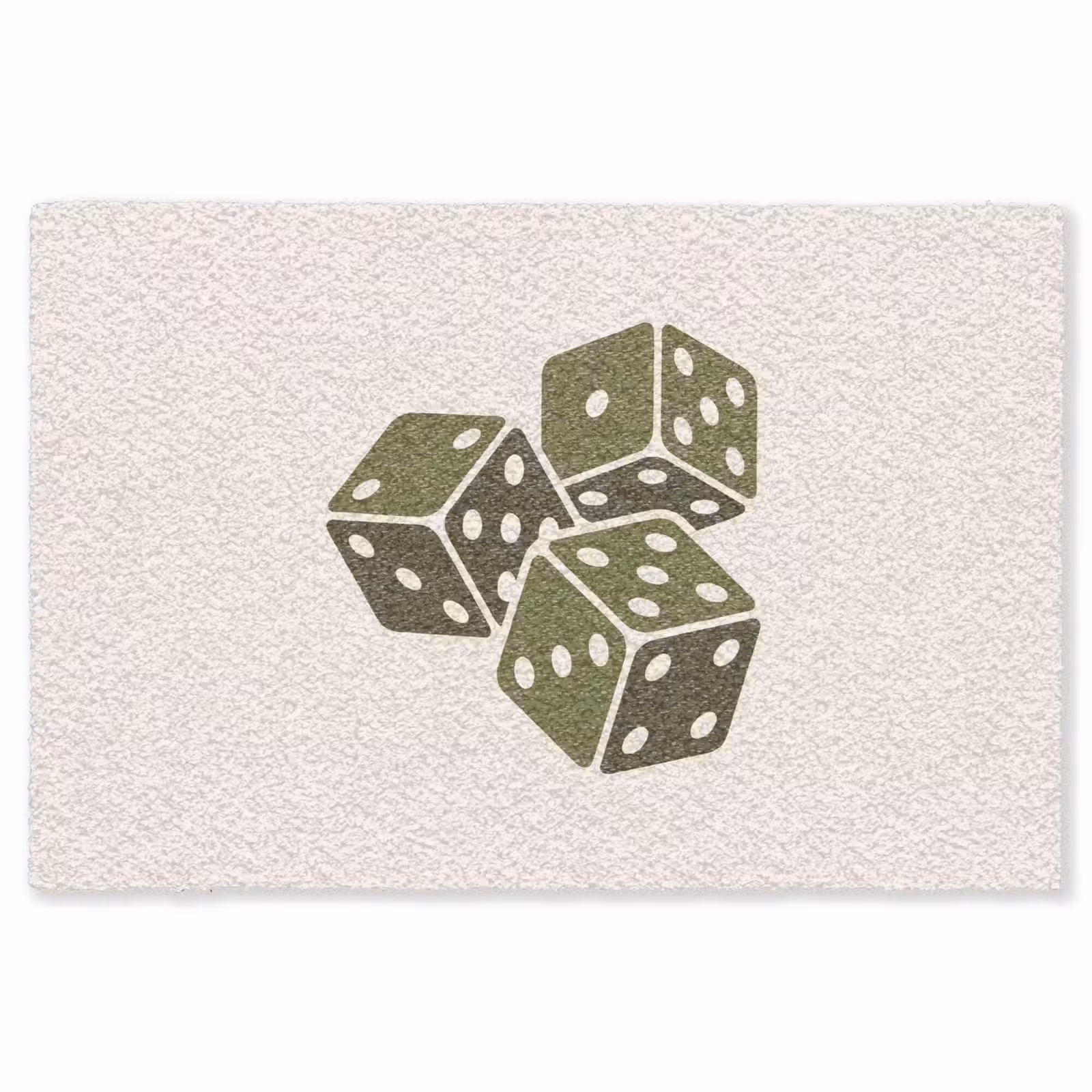 Vloerkleed - Dobbelsteen - Spel - Groen - Abstract — 1