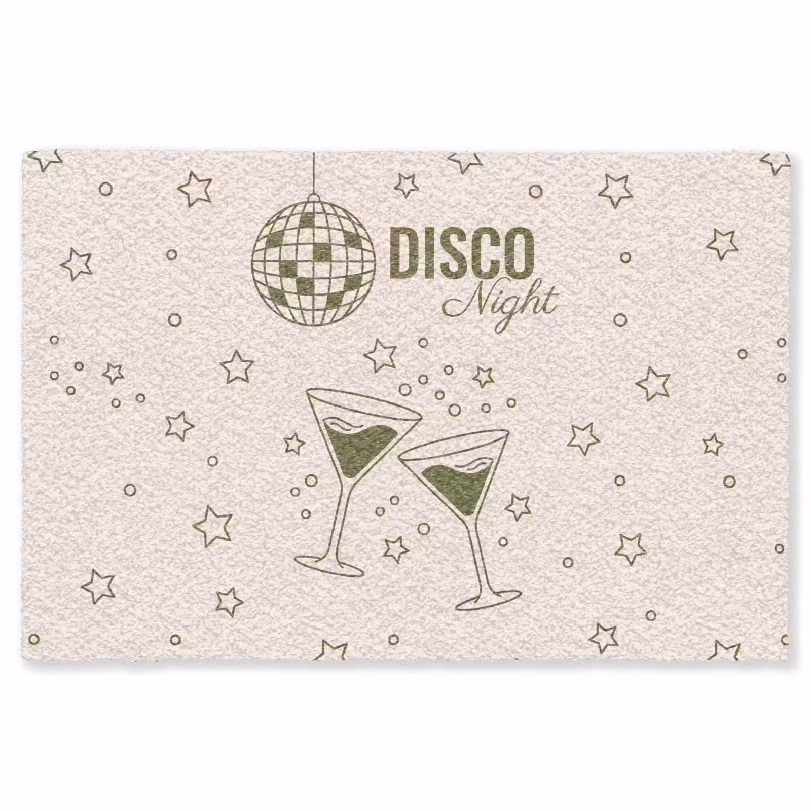 Vloerkleed - Feest - Disco - Drank - Illustratie - Groen — 1