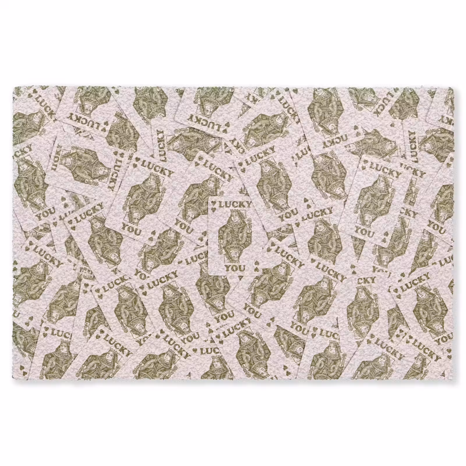 Vloerkleed - Kaarten - Koningin - Patroon - Groen - Spel — 1