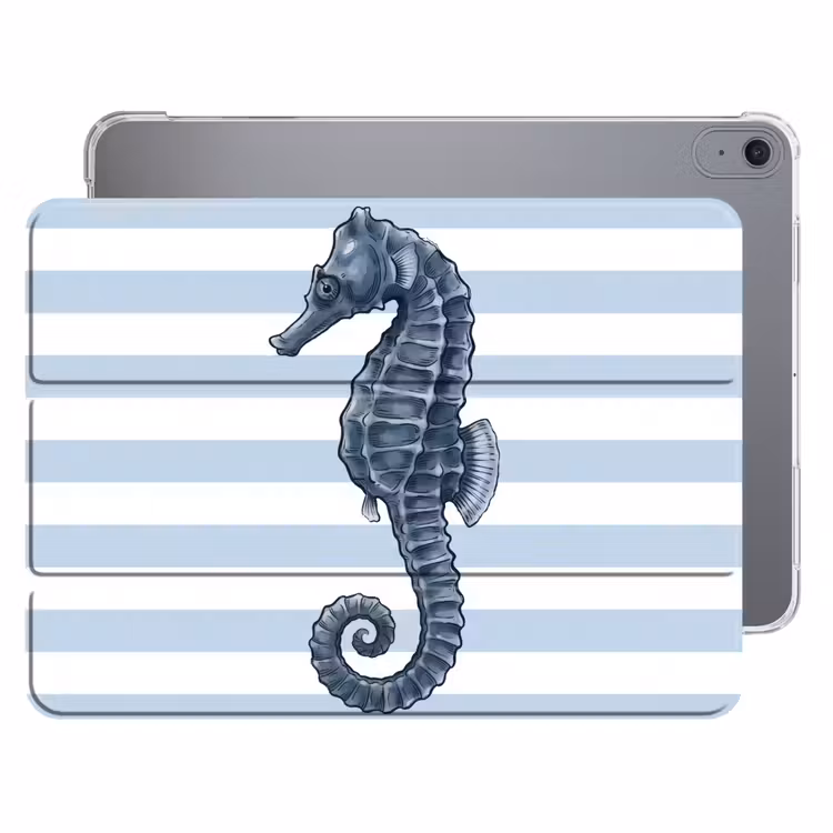 iPad hoes - Vis - Oceaan - Illustratie - Blauw - Strepen — 1