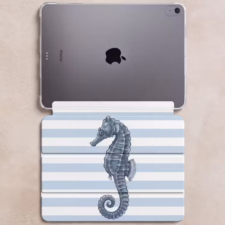 iPad hoes - Vis - Oceaan - Illustratie - Blauw - Strepen — 6