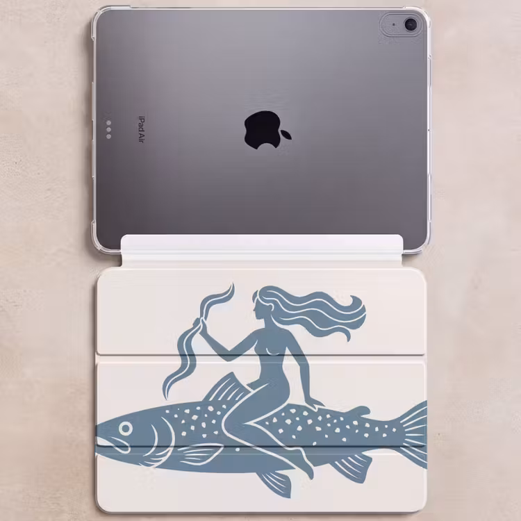 iPad hoes - Vrouw - Vis - Fantasie - Abstract - Blauw — 6