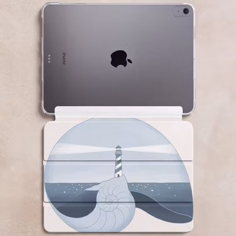 iPad hoes - Vuurtoren - Zee - Schelp - Abstract - Blauw — 6