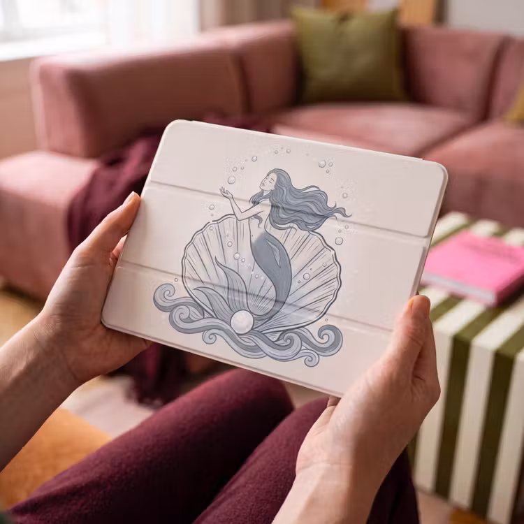 iPad hoes - Zeemeermin - Schelp - Zee - Fantasie - Blauw — 4