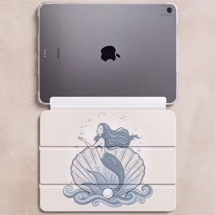 iPad hoes - Zeemeermin - Schelp - Zee - Fantasie - Blauw — 6