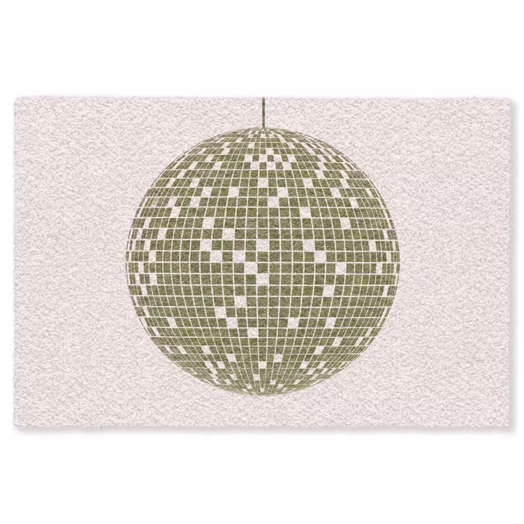Vloerkleed - Disco - Bal - Groen - Abstract - Modern — 1