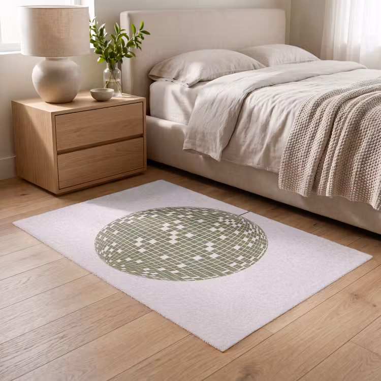 Vloerkleed - Disco - Bal - Groen - Abstract - Modern — 5