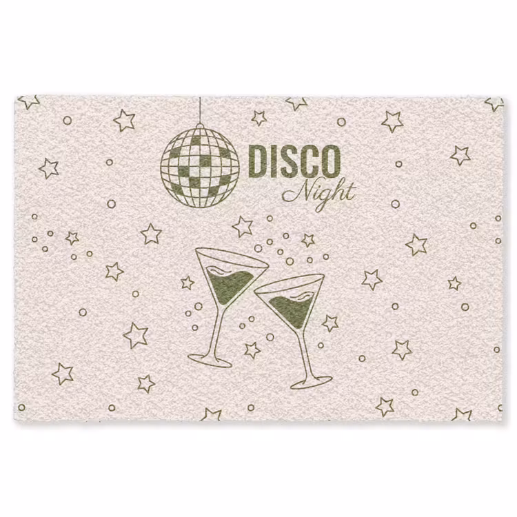Vloerkleed - Feest - Disco - Drank - Illustratie - Groen — 1