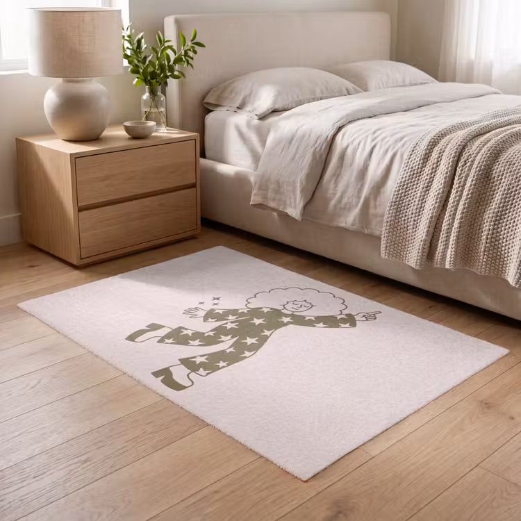 Vloerkleed - Mensen - Dansend - Feest - Vintage - Groen — 5