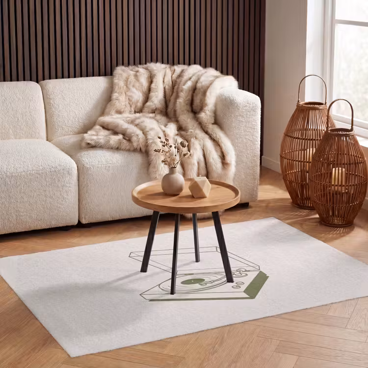 Vloerkleed - Platenspeler - Vinyl - Muziek - Minimalistisch - Groen — 3