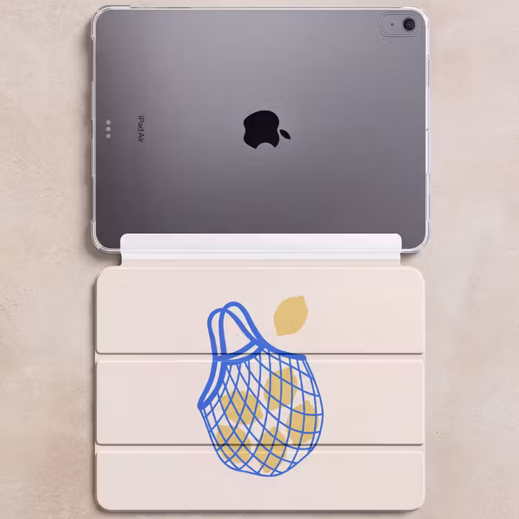 iPad hoes - Eten - Citroen - Boodschappen - Abstract - Geel - Blauw — 6