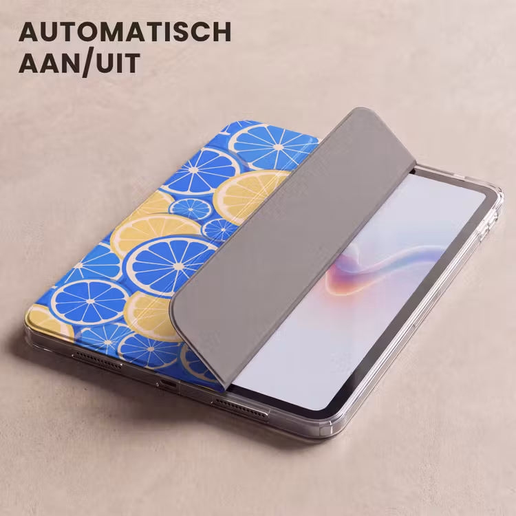 iPad hoes - Fruit - Schijven - Patroon - Modern - Blauw - Geel — 5