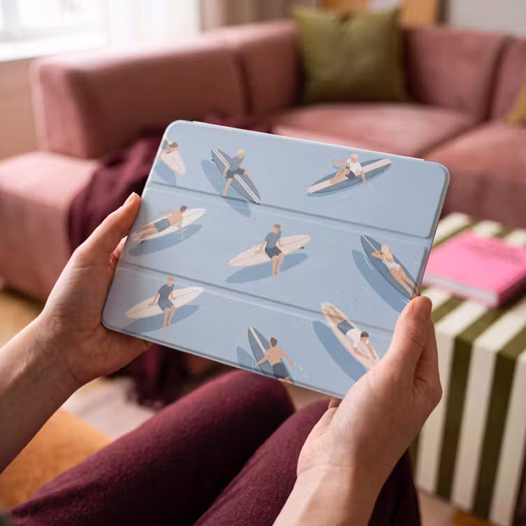 iPad hoes - Mensen - Surfen - Water - Zomer - Illustratie — 4