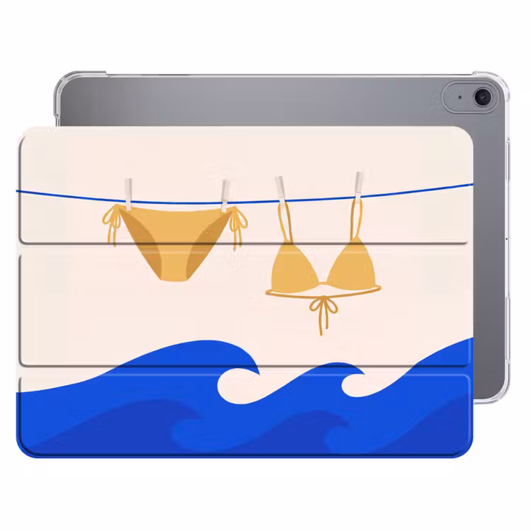 iPad hoes - Zwemkleding - Zee - Zomer - Illustratie - Geel — 1