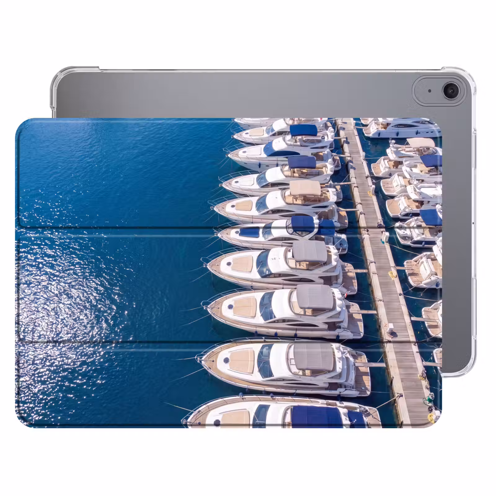 iPad hoes - Boot - Jachthaven - Water - Zomer - Blauw — 1