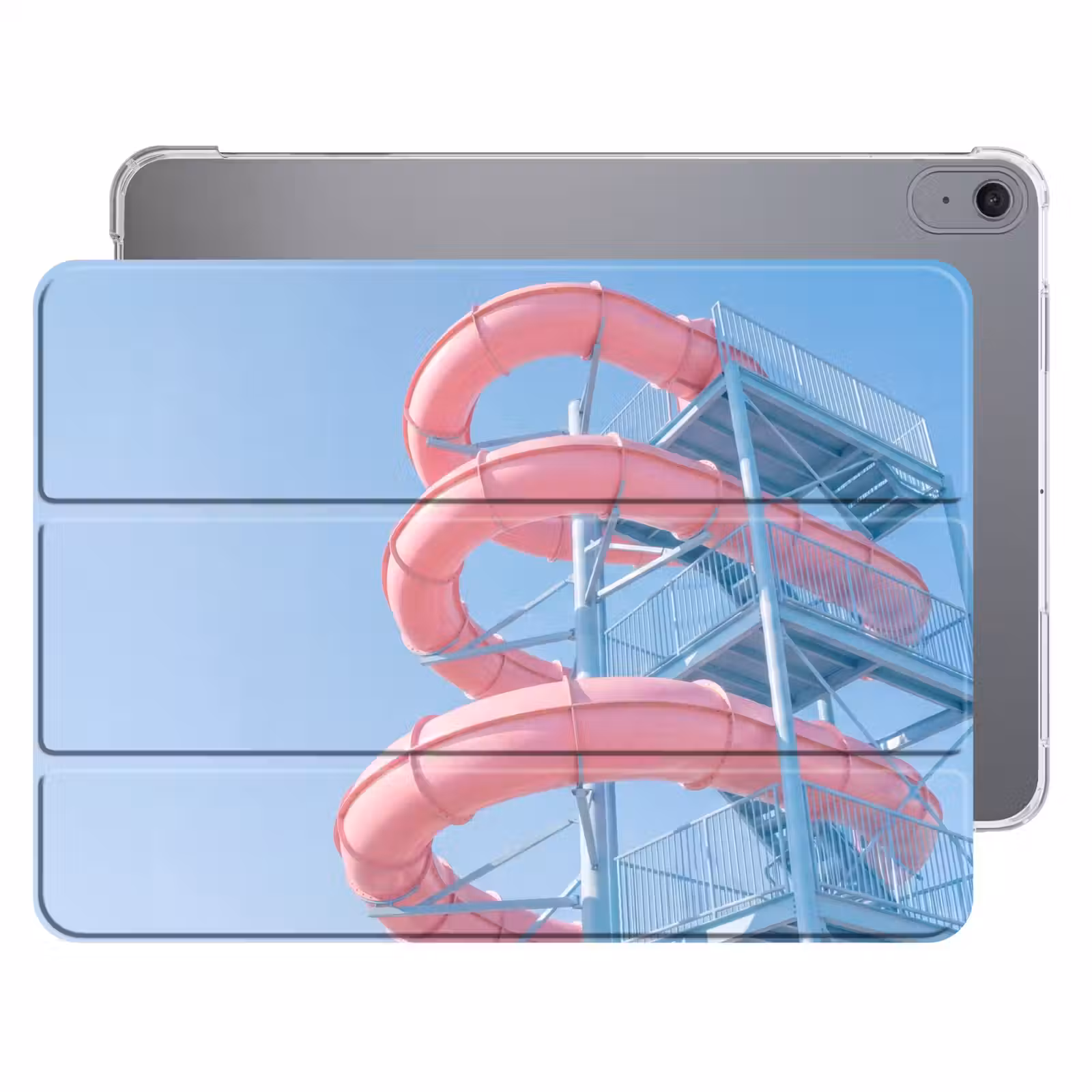 iPad hoes - Glijbaan - Waterpark - Spiraal - Modern - Roze — 1