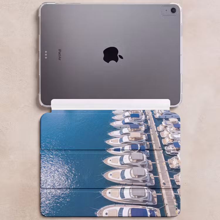 iPad hoes - Boot - Jachthaven - Water - Zomer - Blauw — 6