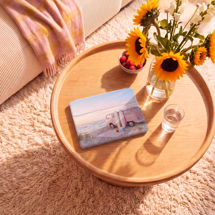 iPad hoes - Busje - Strand - Surfplank - Zomer - Roze — 2