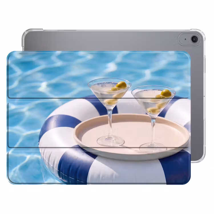 iPad hoes - Cocktail - Zwembad - Zomer - Blauw — 1