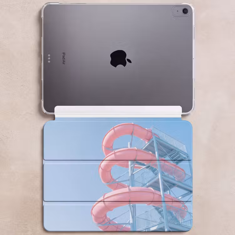 iPad hoes - Glijbaan - Waterpark - Spiraal - Modern - Roze — 6