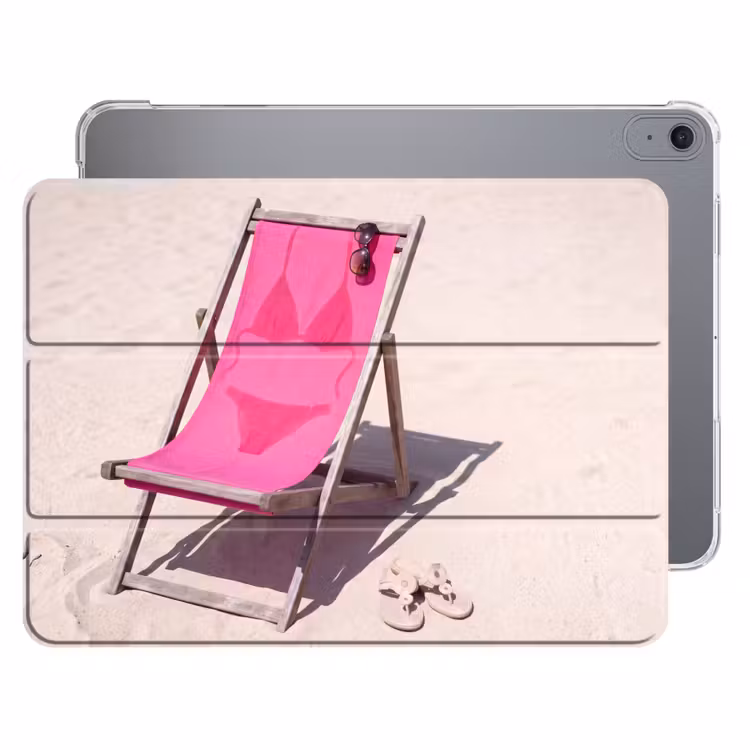 iPad hoes - Strand - Ligstoel - Badkleding - Zomer - Roze — 1