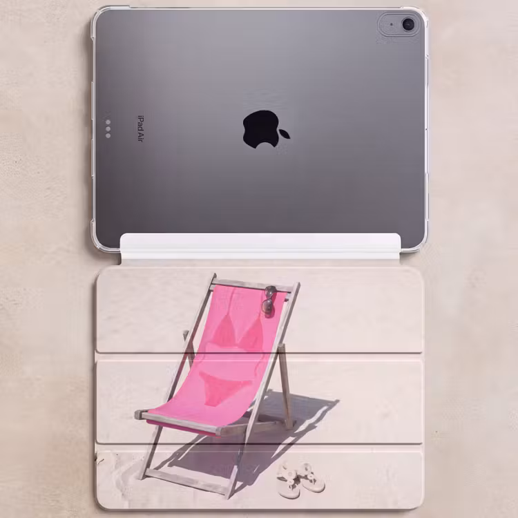 iPad hoes - Strand - Ligstoel - Badkleding - Zomer - Roze — 6