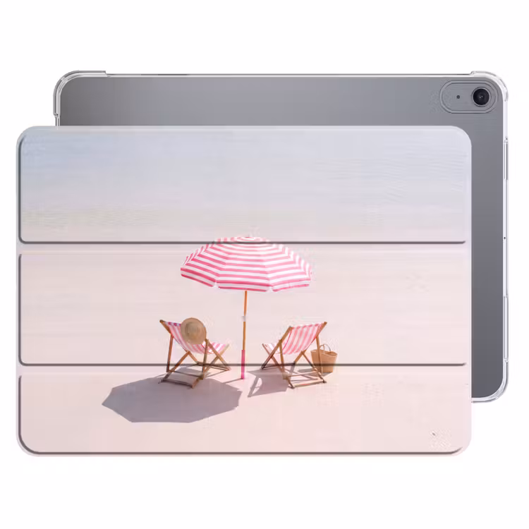 iPad hoes - Strand - Parasol - Ligstoel - Zomer - Roze — 1