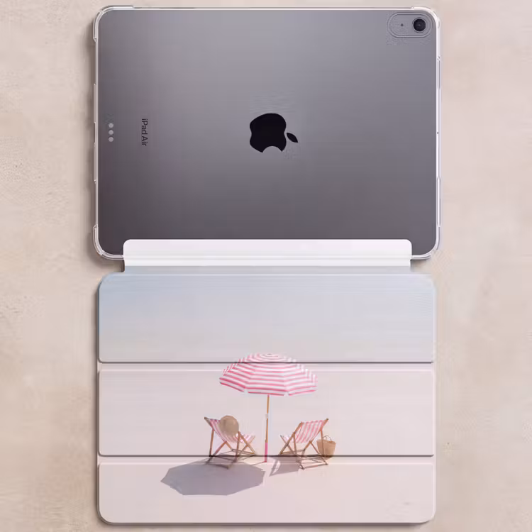 iPad hoes - Strand - Parasol - Ligstoel - Zomer - Roze — 6