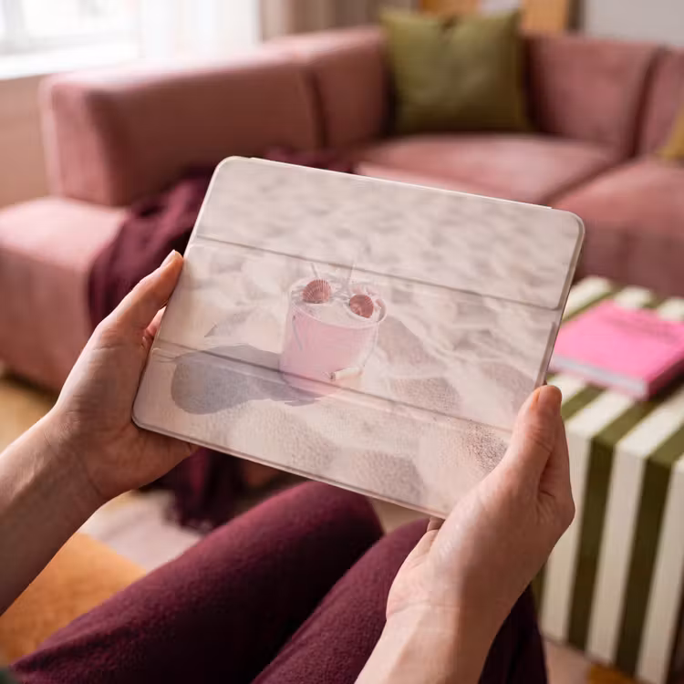 iPad hoes - Strand - Schelpen - Zomer - Roze - Decoratie — 4
