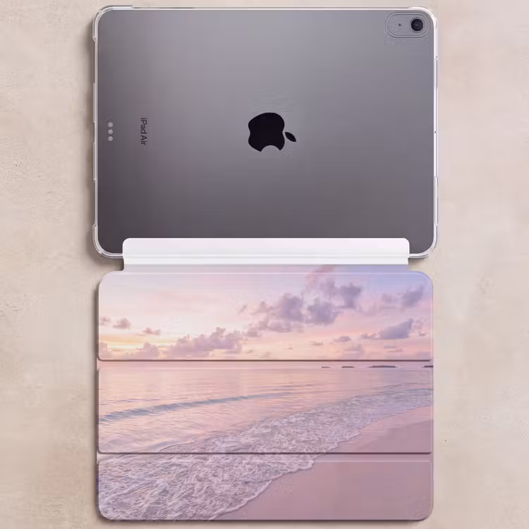 iPad hoes - Strand - Zonsondergang - Natuur - Minimalistisch - Roze — 6