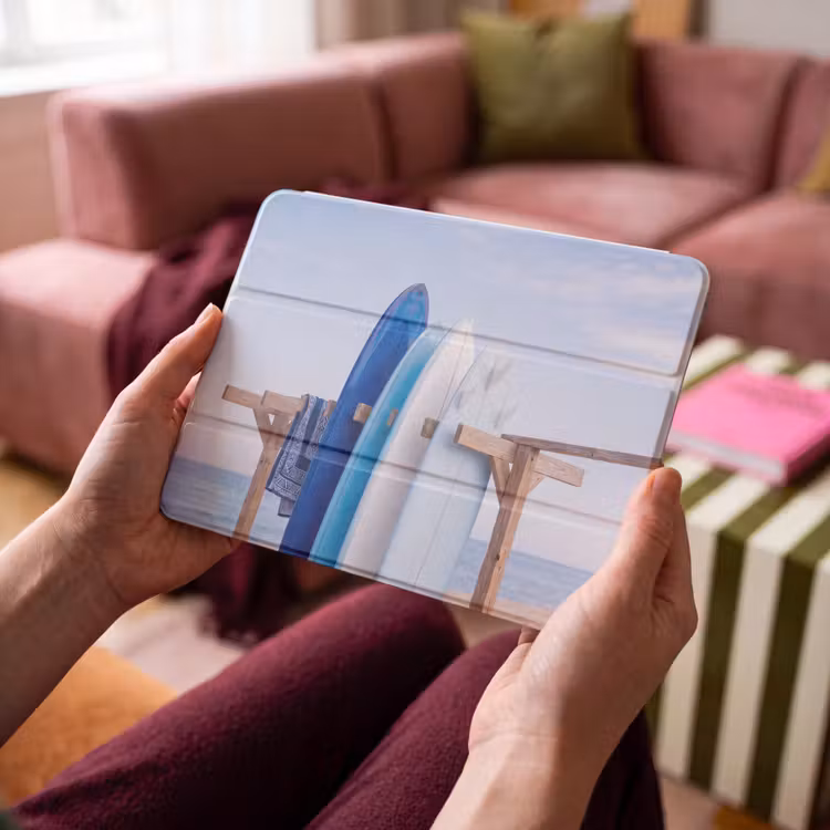 iPad hoes - Surfplank - Strand - Zomer - Blauw - Water — 4