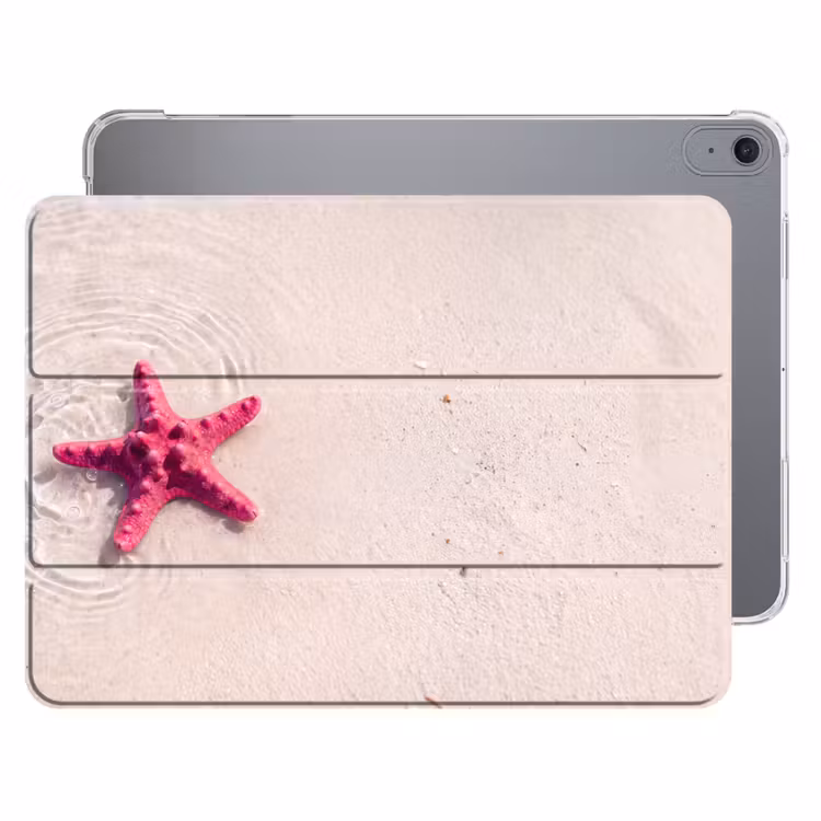 iPad hoes - Zeeleven - Zeester - Strand - Roze - Water — 1