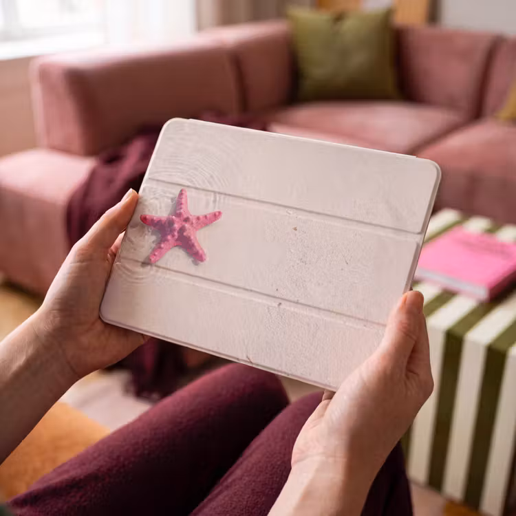 iPad hoes - Zeeleven - Zeester - Strand - Roze - Water — 4