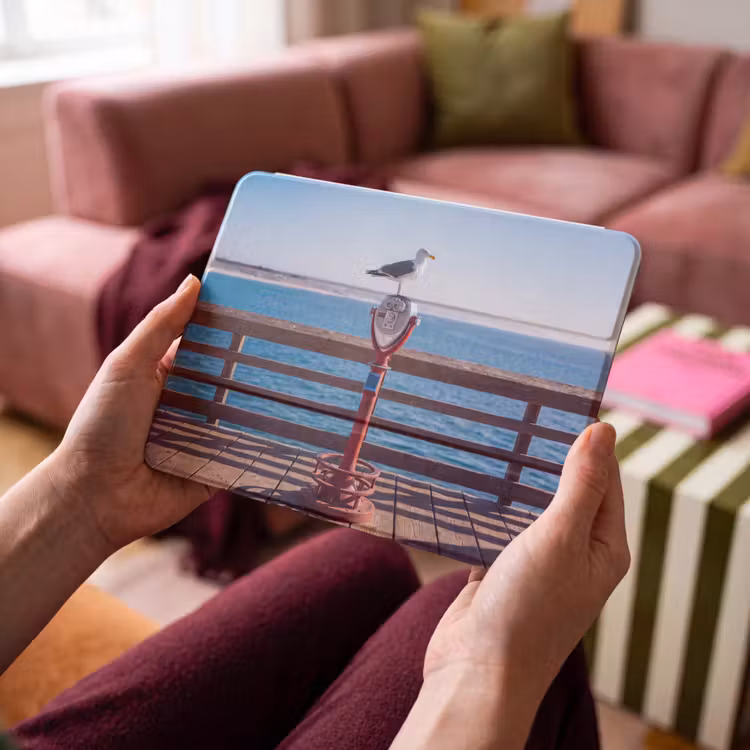 iPad hoes - Vogel - Verrekijker - Kust - Zee - Blauw — 4