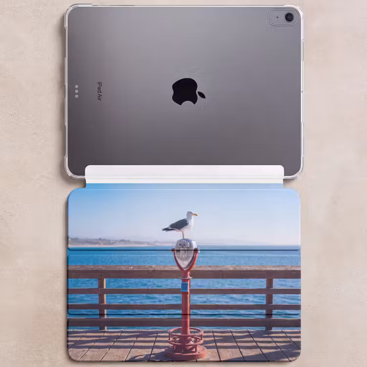 iPad hoes - Vogel - Verrekijker - Kust - Zee - Blauw — 6