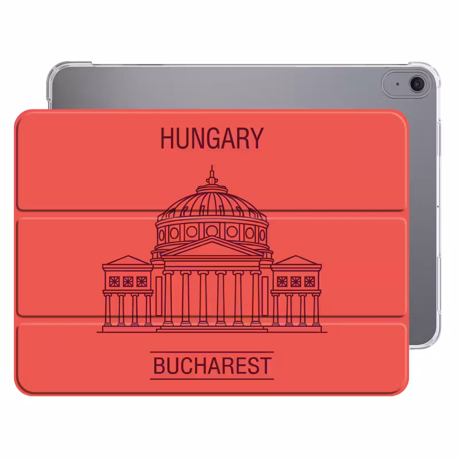 iPad hoes - Architectuur - Boekarest - Stedelijk - Lijntekening - Rood — 1
