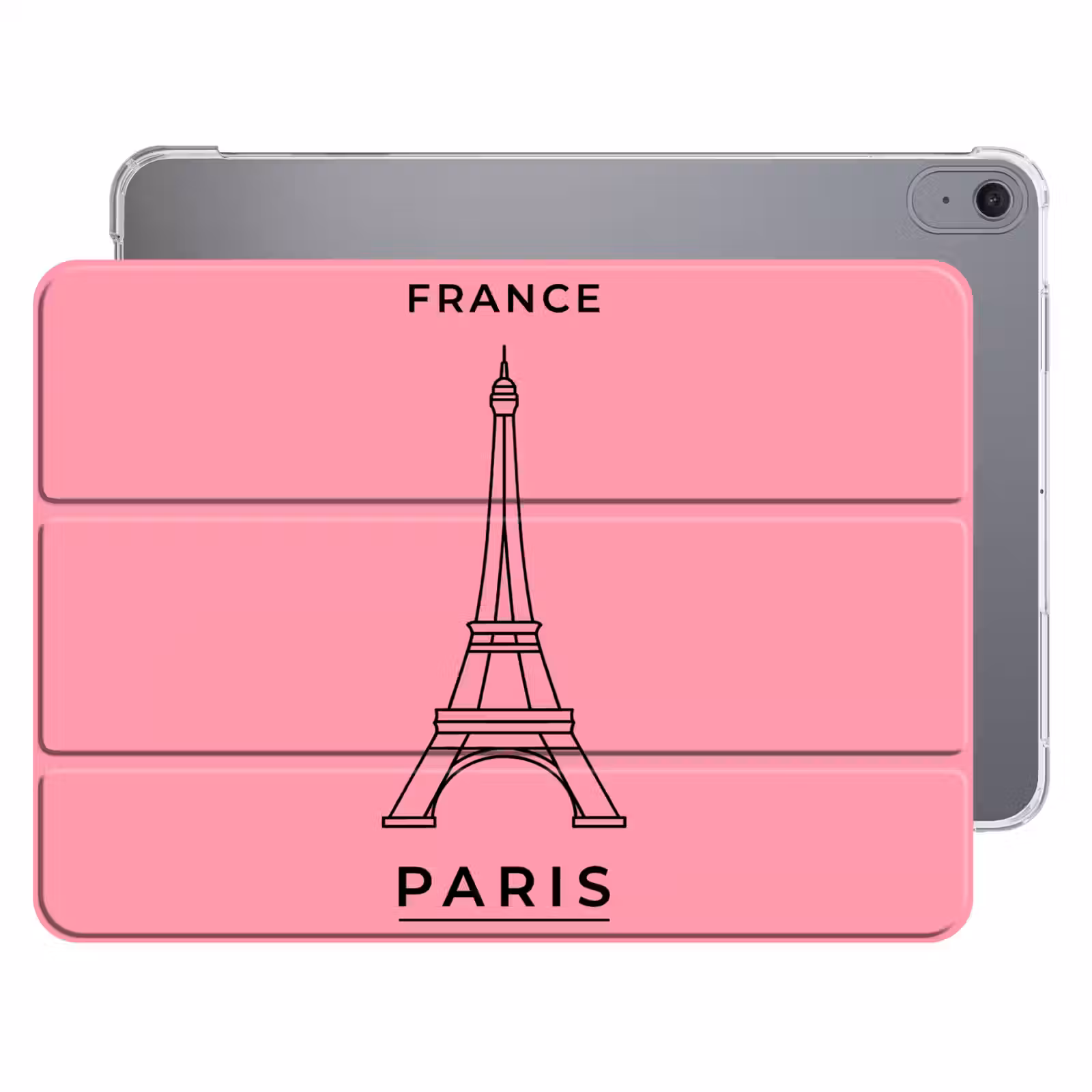 iPad hoes - Eiffeltoren - Parijs - Architectuur - Minimalistisch - Roze — 1