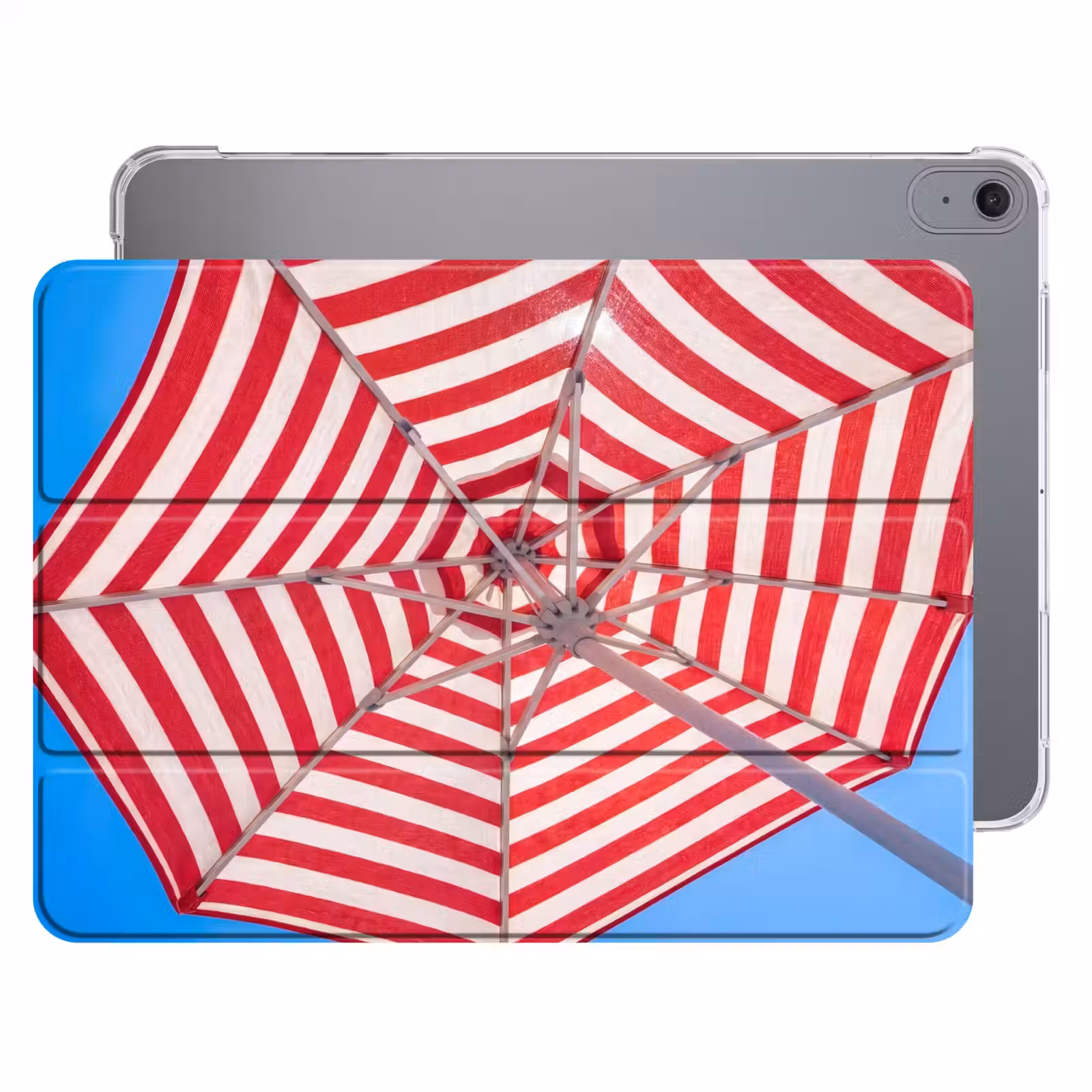 iPad hoes - Parasol - Strepen - Zomer - Rood - Blauw — 1