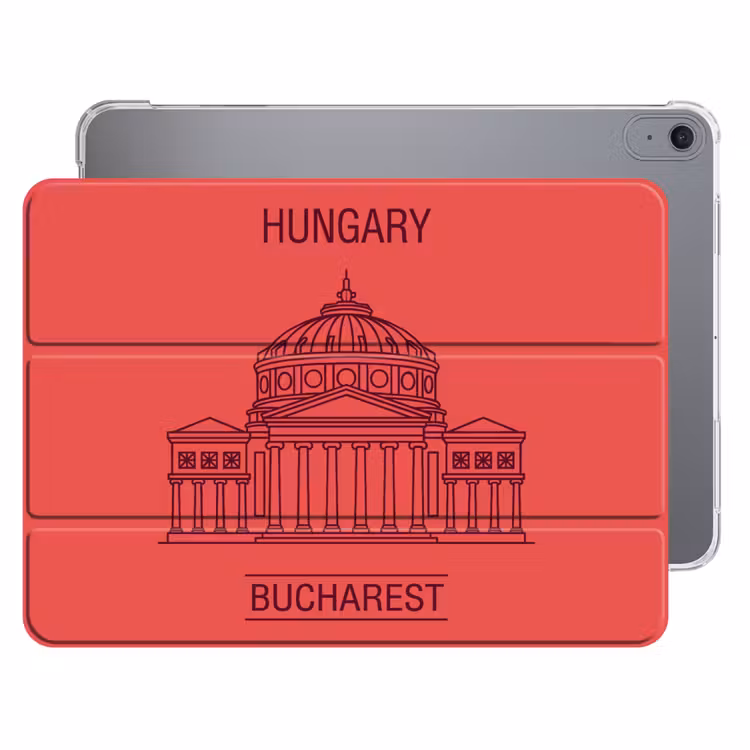 iPad hoes - Architectuur - Boekarest - Stedelijk - Lijntekening - Rood — 1