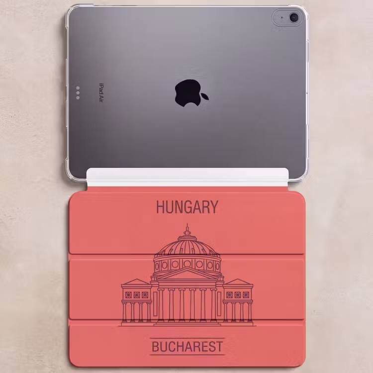 iPad hoes - Architectuur - Boekarest - Stedelijk - Lijntekening - Rood — 6