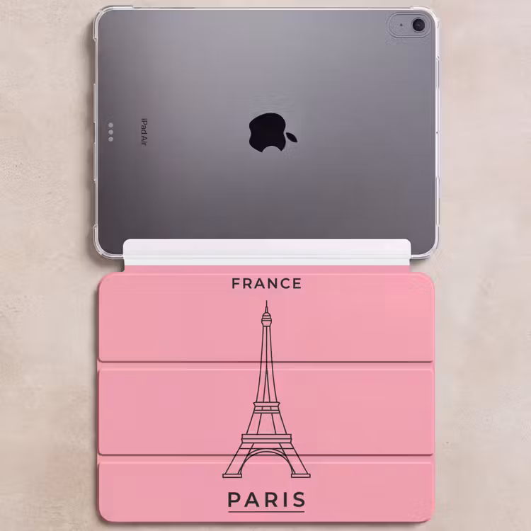 iPad hoes - Eiffeltoren - Parijs - Architectuur - Minimalistisch - Roze — 6