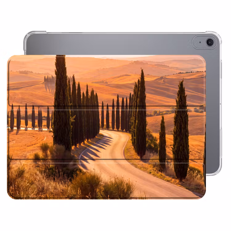 iPad hoes - Landschap - Weg - Bomen - Natuur - Goud — 1