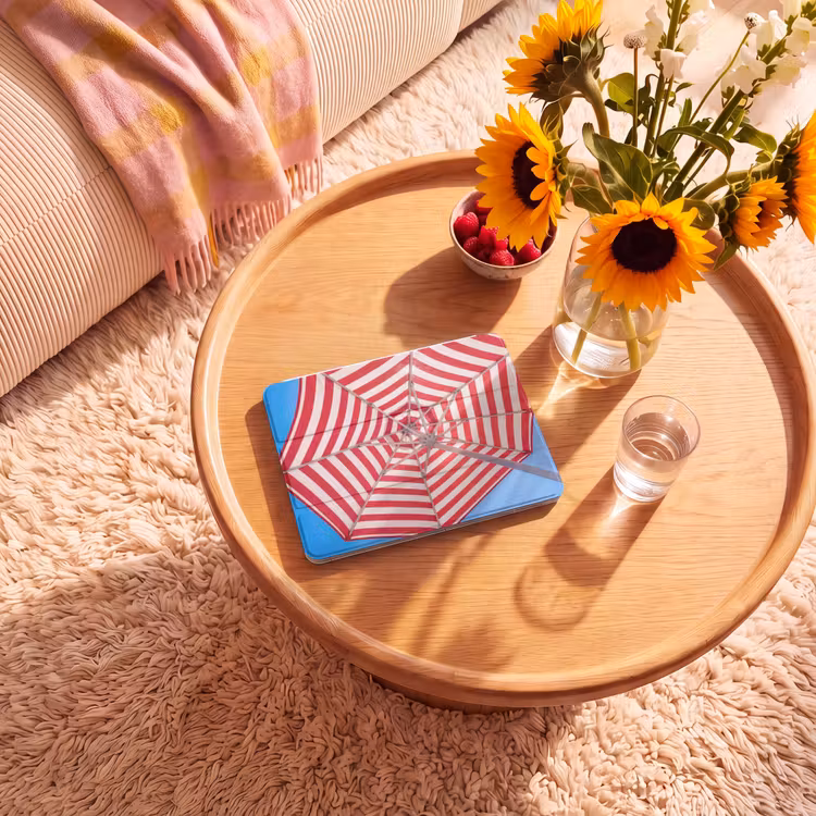 iPad hoes - Parasol - Strepen - Zomer - Rood - Blauw — 2