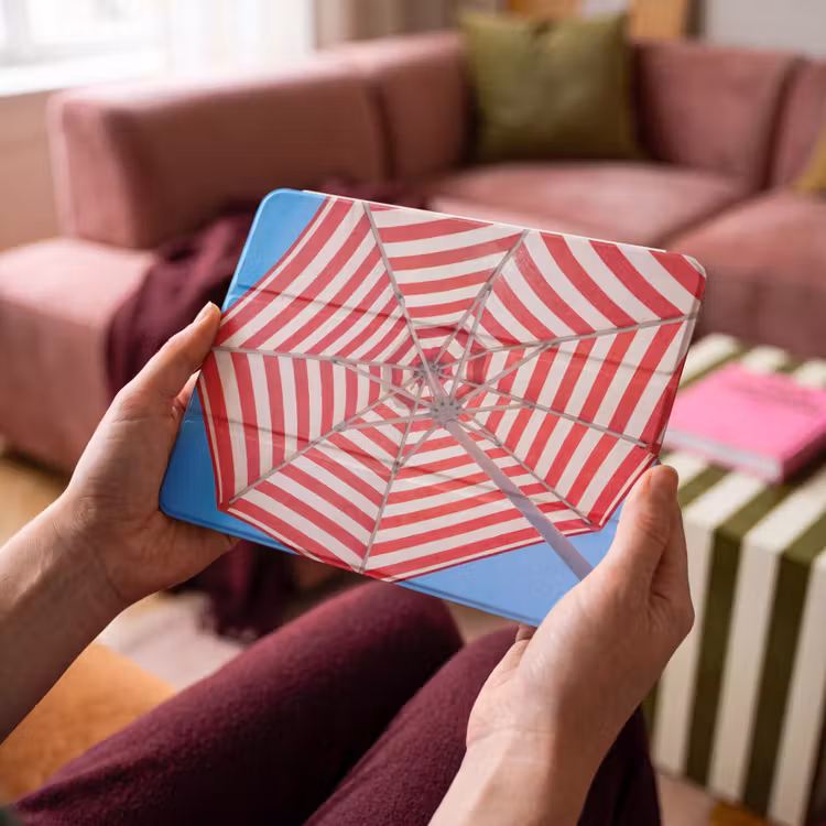 iPad hoes - Parasol - Strepen - Zomer - Rood - Blauw — 4
